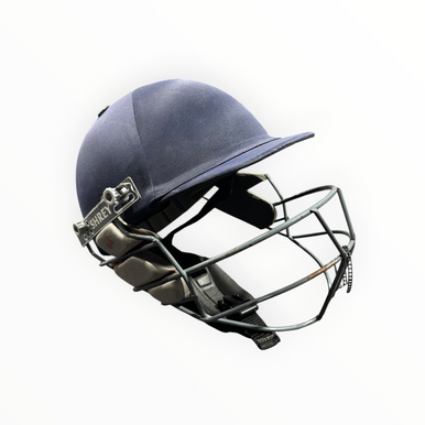 Used Batting Helmet W Mask Navy Blue Md 11375-s000363463