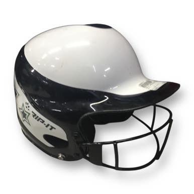 Used Rip-it Batting Helmet W Mask Black And White M L 11375-s000354113