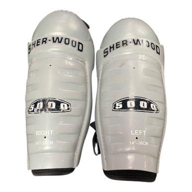 Used Sher-wood 5000 Senior Shin Guards Grey 14" 11375-s000368021