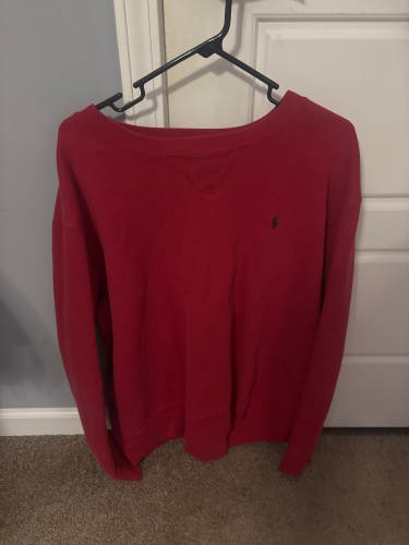 Red Adult Unisex Large Polo Sweatshirt (Used)
