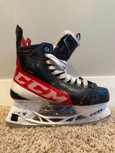 Black 2021 CCM JetSpeed FT4 Pro Hockey Skates Extra Wide Width Pro Stock 8.5 (Used)