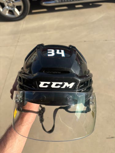 Game used San Diego Gulls CCM Super Tacks X Helmet size M