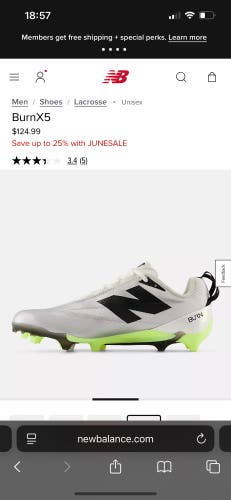 Men's Size M 11.0 (W 12.0) Adult New Balance Low Top (New)