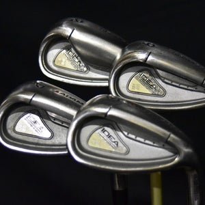 ADAMS GOLF IDEA A2 OS SET: 8,9,S,P IRONS, SHAFT 36 IN, LADY FLEX, RH, NEW GRIPS