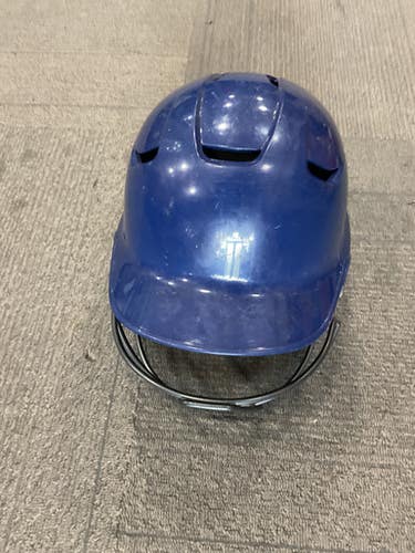 Used Easton Softball Helmet Batting Helmet W Mask Navy Blue Sm 11614-s000237930