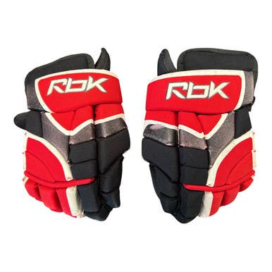 Used Reebok Gloves Junior Gloves White Black Red 12" 11450-s000522252