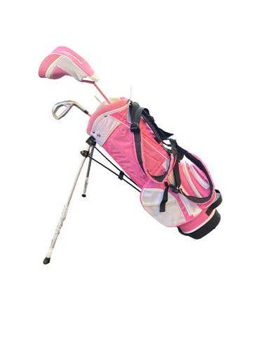 Used Powerbilt Girls Starter Set Jr Package Set Rh Pink 4 Piece 11883-s000162947