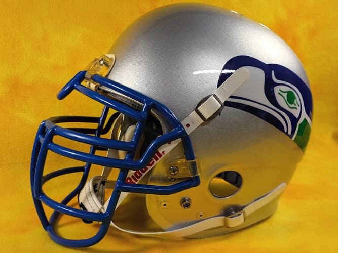 Throwback Seattle Seahawks custom fullsize Bike/Adams Air football helmet YLg