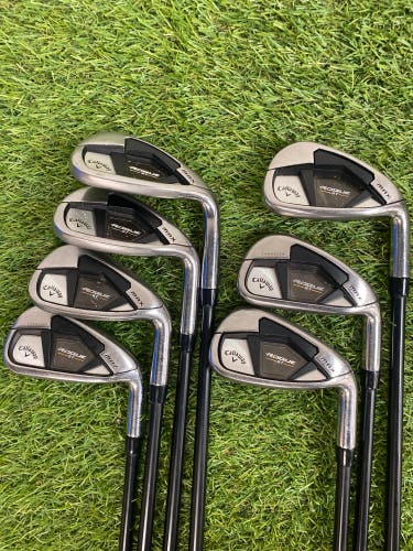 Callaway Rogue ST Max Iron Set | Right Handed Stiff Flex | 6-9, SW, PW, GW