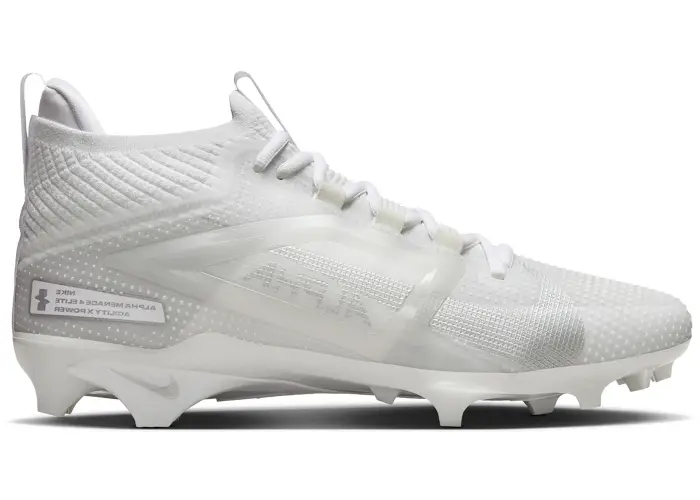 Size 8.5 - Nike Alpha Menace 4 Elite White Metallic Silver FD7036-101