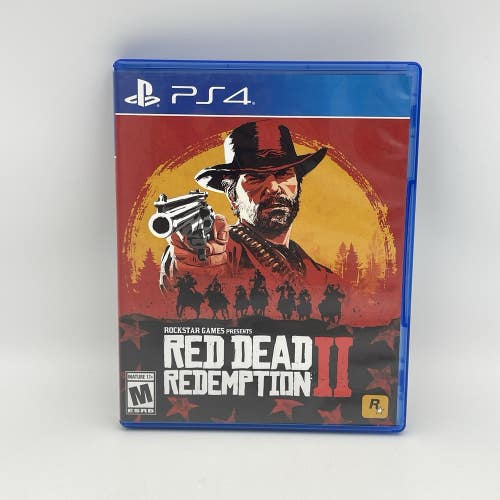 Red Dead Redemption II (Sony Playstation 4 PS4, 2018) Tested And Works With Map