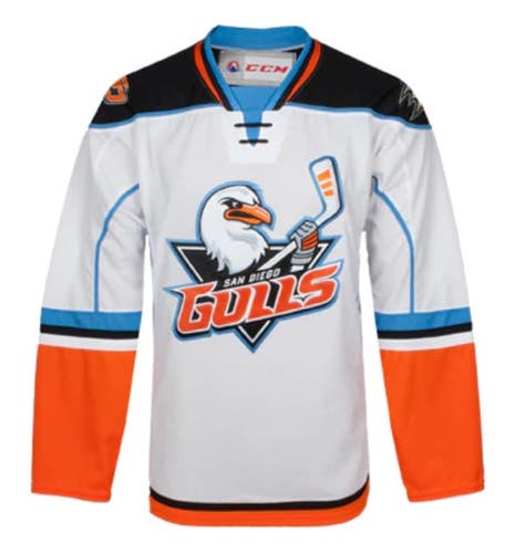 CCM AHL San Diego Gulls 24-25 White Replica Jersey Size Large NWT