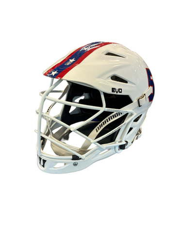 Used Warrior Evo Lacrosse Helmet White One Size 11682-s000129836