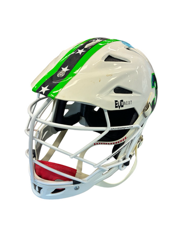 Used Warrior Evo Next Lacrosse Helmet White One Size 11682-s000129839