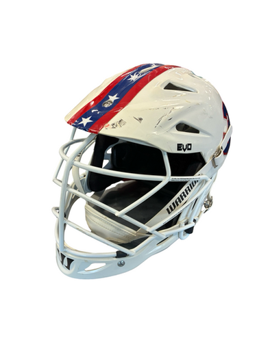 Used Warrior Evo Lacrosse Helmet White One Size 11682-s000129838