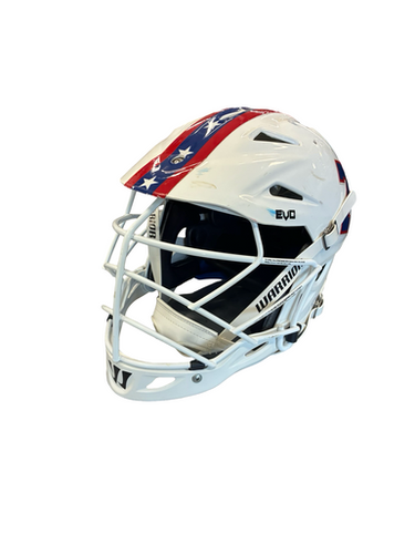 Used Warrior Evo Lacrosse Helmet White One Size 11682-s000129837