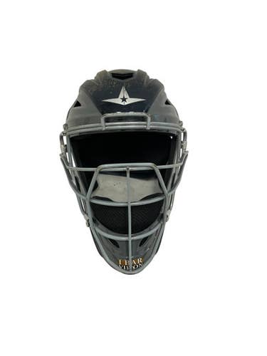 Used All Star Mvp Youth Catchers Helmet W Mask Navy Blue Grey 11692-s000151775