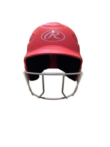 Used Rawlings Batting Helmet With Mask Batting Helmet W Mask Pink One Size 10743-c000468083