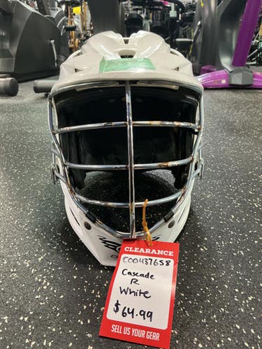 Used Cascade R Lacrosse Helmet White One Size 10743-c000437658