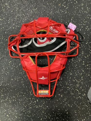Used All Star Helmet Mask Catchers Mask Red 10743-s000472316