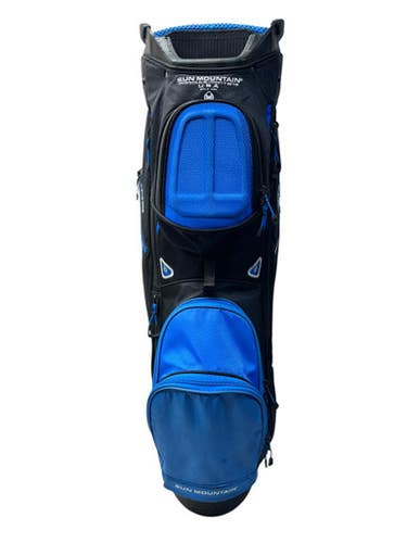Used Sun Mountain Sync Mens Cart Bag Black And Royal Blue 11835-s000209033