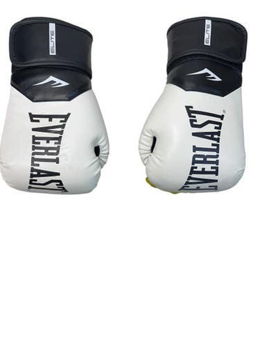 Used Everlast Elite Boxing Gloves White And Black Sm 11835-s000209034