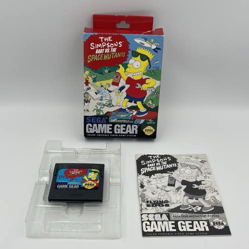 Simpsons: Bart vs. The Space Mutants (Sega Game Gear, 1992) CIB Complete In Box