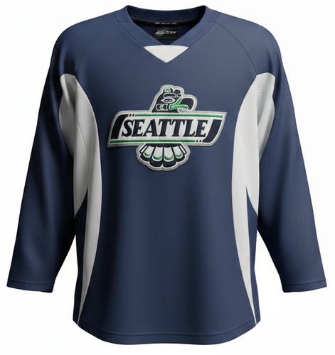 Kamazu FlexxIce Seattle Thunderbirds Pro Stock Practice Jerseys Multiple Sizes Navy Blue 7926