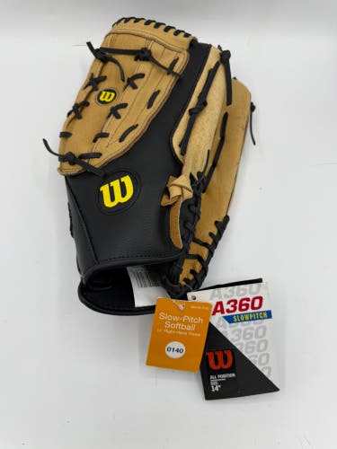 Wilson A360 RH Softball Glove 14”