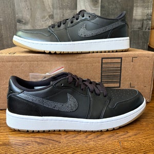 Nike Air Jordan 1 G Retro Black White Gum Golf Shoes DD9315-005 Mens Size 9.5