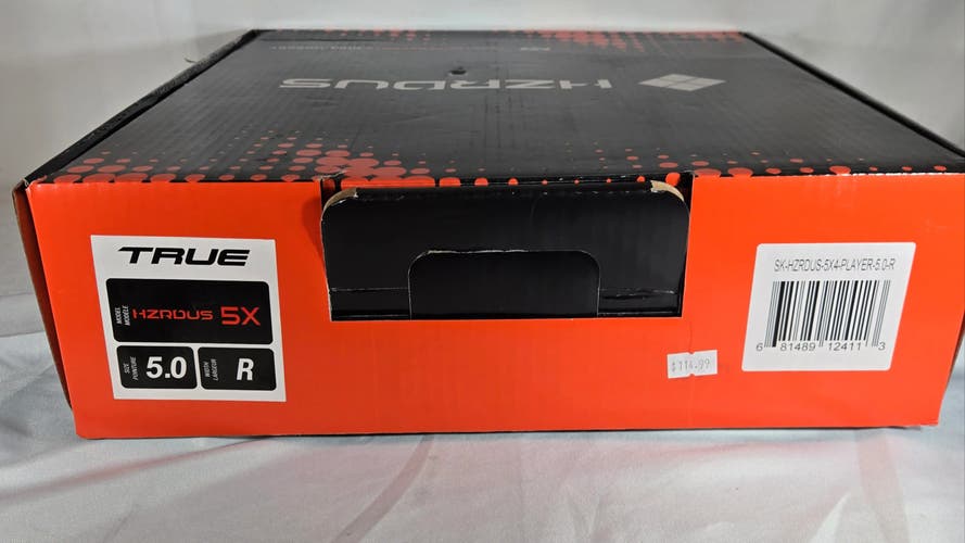 True HZRDUS 5x Hockey Skates Regular Width Intermediate Size 5(New)
