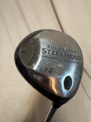 Men's Callaway Big Bertha Steelhead III Right Handed Fairway Wood Uniflex 3 Wood Steel Shaft (Used)