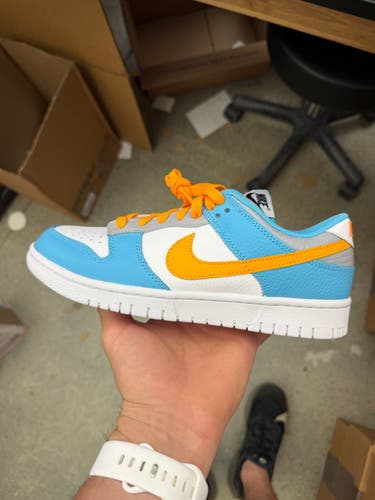 Size 7.5 - Nike By You Custom blue orange Sneakers Mens FJ2253-901