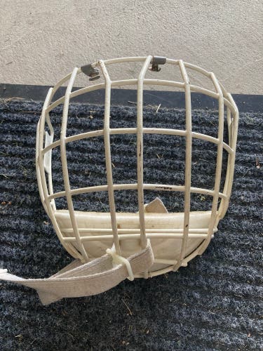 White Vintage CCM  Full Cage (Used)