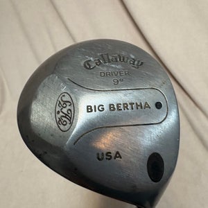 Men's Callaway Big Bertha Right Handed Driver Stiff Flex 9 Loft Graphite Shaft 44" (Used)