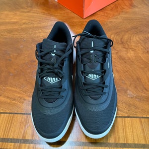 Black Men's Size M 14.0 (W 15.0) Adult Nike Low Top Metal (New)