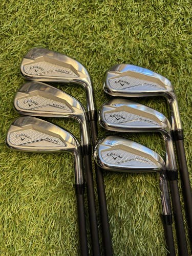 CALLAWAY ELYTE HL IRON SETS 6-PW,AW GRAPHITE Vanquish 5 R2 Senior Minty