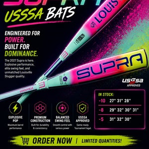 2027 Louisville Slugger Supra Composite USSSA Certified Bat