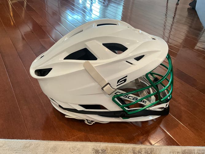 White and Green Cascade S Helmet (Used) SEND OFFERS. WILLING TO NEGOTIATE!
