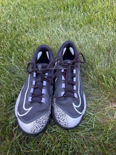 Black Women's Size M 9.0 (W 10.0) Adult Nike Alpha Huarache Elite Turf Shoes (Used)