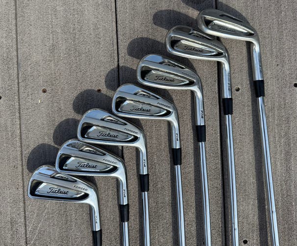 2014 Titleist 714 AP2 Right Handed Iron Set Stiff Flex (7 Clubs) #4 - #9, GW (Used)