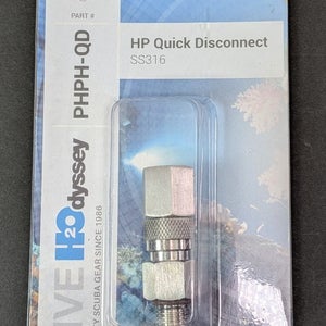 H2Odyssey Stainless Scuba Dive HP High Pressure Hose QD Quick Disconnect Adapter
