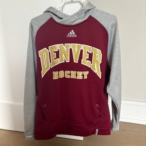 Adidas Denver Hockey Maroon & Gray Hoodie size M