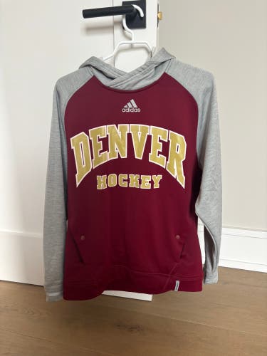 Adidas Denver Hockey Maroon & Gray Hoodie size M