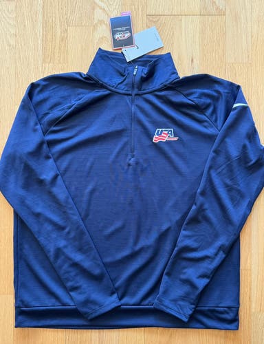 Pro Stock Team USA Hockey 1/4 Zip Jacket - Size L (NEW)
