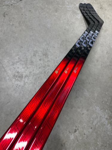 3 PACK 80 Flex P28M Senior CCM Jetspeed FT8 Pro Left Hand Hockey Stick Pro Stock (New)
