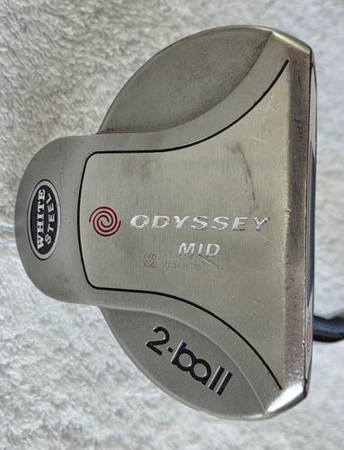 Odyssey White Steel 2-Ball Mid Putter RH; Steel Shaft