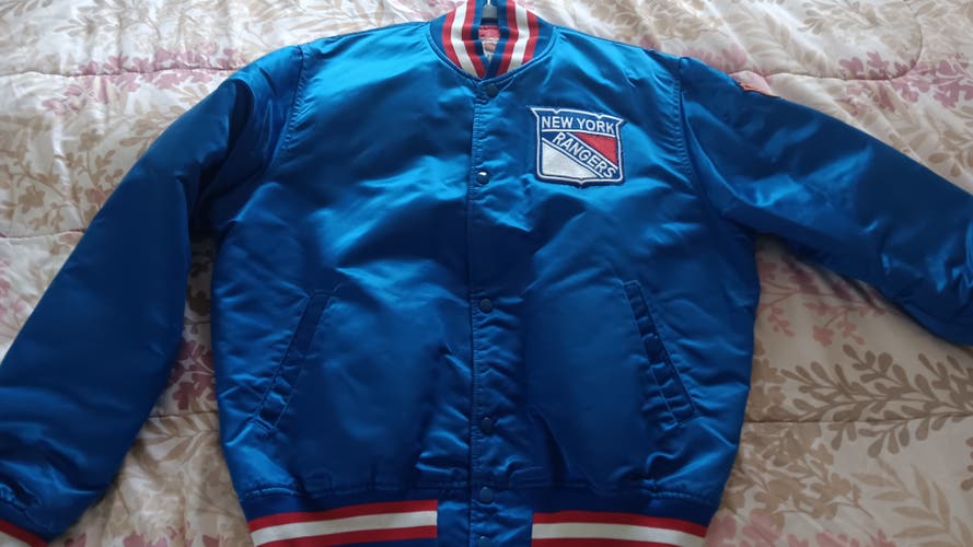 Starter NHL New York Rangers Jacket, Mens Large, Color Blue