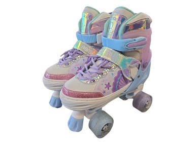 Used Nemone Adj Skates 1-4 Junior Roller Quad Skates Purple Adjustable 11450-s000521965