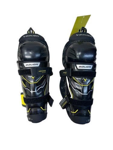 Used Bauer S23 Supreme Mach Youth Shin Guards Black And Yellow 9" 11835-s000209019